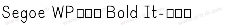 Segoe WP兰亭黑 Bold It字体转换